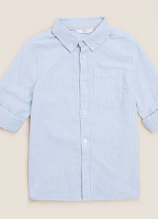 Рубашка в полоску marks &amp; spencer на 4-5 лет1 фото