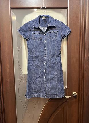 Джинсова сукня халат