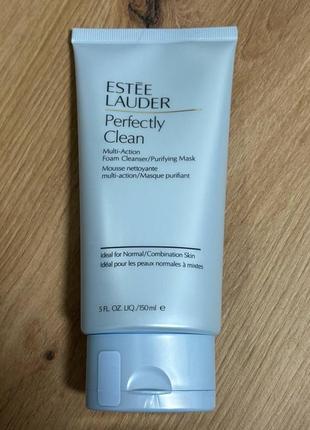 Estee lauder perfectly clean - пінка для вмивання і очищуюча маска 2 в 1 150ml