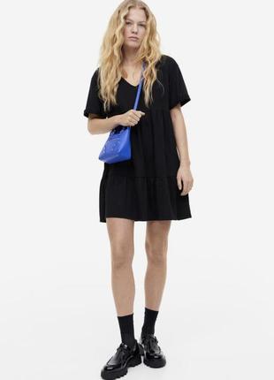Платье короткое черное свободное