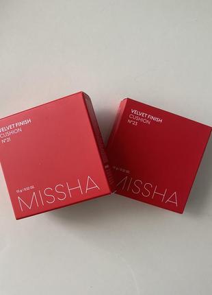 Кушон із матовим фінішем missha velvet finish cushion spf50 15g