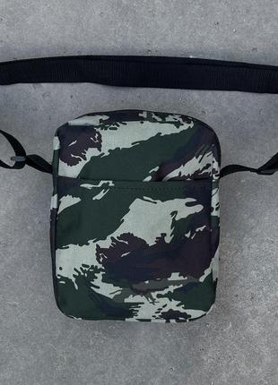 Барсетка зеленая камуфляжная сумка-барсетка в военном стиле зеленого цвета хаки камуфляжная сумка4 фото