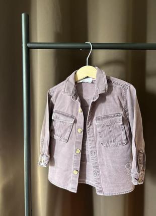 Джинсова сорочка zara жакет