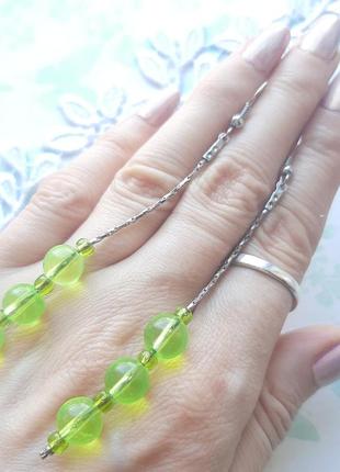 Оригинальные серьги ручн работ длинные цепочк5 фото