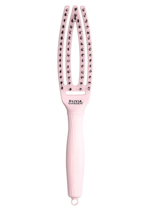 Щетка для волос комбинированная olivia garden finger brush combo pastel pink small