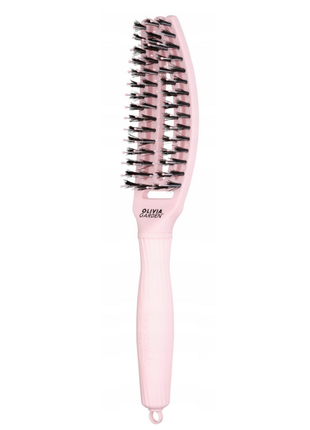 Щетка для волос комбинированная olivia garden finger brush combo pastel pink small3 фото