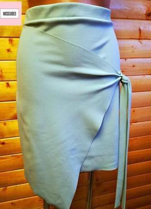 Стильная асимметричная юбка модного бренда из крупнобритании missguided. новая, с биркой2 фото