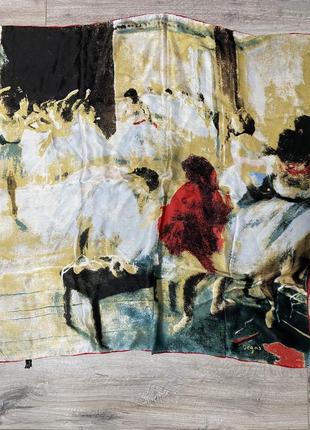 Платок шелк с репродукцией картины эдгара дега