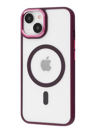 Чохол wave ardor case with magnetic ring iphone 15 plus bordo