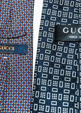 Лот цена за все  2шт оригинал gucci  галстук галстуки шелковые шелковый6 фото