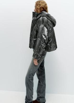 Пуфер металлизированный zara