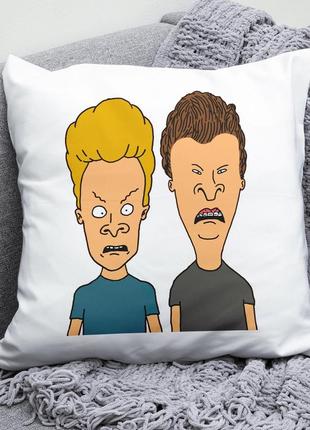 Декоративная подушка плюшева подарок с принтом бивис и баттхед beavis and butt-head