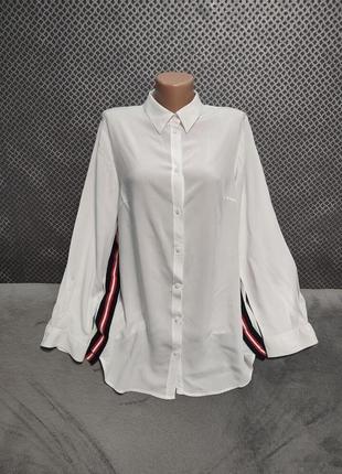 Рубашка белая с лампасами 🤍 вискоза, 18р./2xl-3xl2 фото