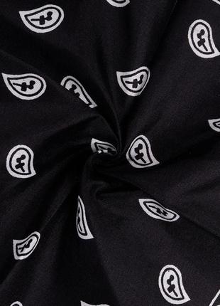Платок бандана черный платочек бант лента для волос на сумку новый8 фото