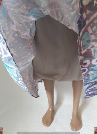 Новая просторная нарядная юбка миди плиссе в яркий принт "разводы", размер 4хл-5хл9 фото