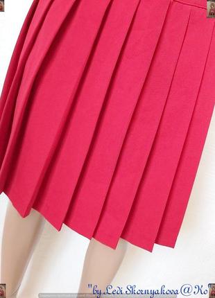 Новая нарядная стильная юбка миди плиссе в сочном красном цвете,размер с-ка6 фото