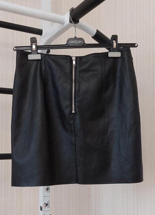 Кожаная юбка размер s бренд h&amp;m3 фото