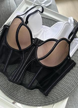 Идеальный черный ажурный корсет, красивый нежный корсет, топ, топик сетка