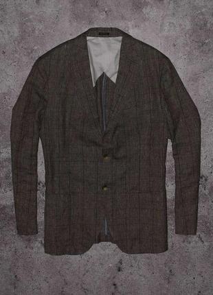 Massimo dutti extra fine linen blazer (мужской пиджак блейзер лен )