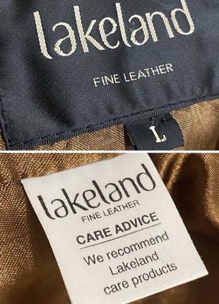 Шкіряна коричнева безрукавка жилет із утеплювачем жилетка lakeland натуральна шкіра9 фото