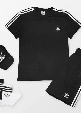 Чоловічий літній костюм adidas чорний