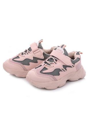 Стильные розовые кроссовки на липучке для девочки, модное легкое кроссовки для девчонки