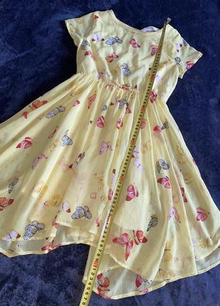 Яркое летнее платье шифоновая бабочки с подкладкой легонько платье пышное6 фото