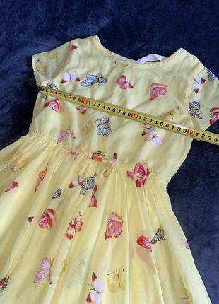 Яркое летнее платье шифоновая бабочки с подкладкой легонько платье пышное7 фото