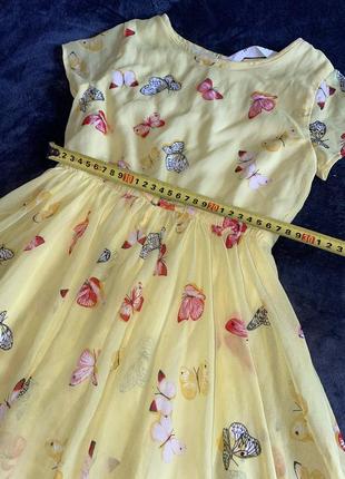 Яркое летнее платье шифоновая бабочки с подкладкой легонько платье пышное8 фото