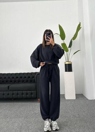 Самые стильные и удобные костюмы толстовка oversize + джоггеры1 фото