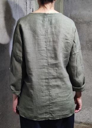 Льняная блуза италия5 фото