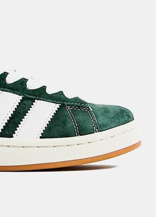 Жіночі кросівки adidas campus 00s dark green / адідас кампус темно зелені / демісезонне жіноче взуття / кроси на весну, літо, осінь4 фото