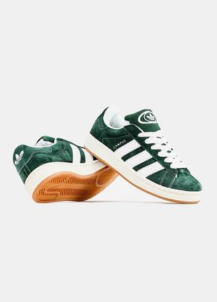 Жіночі кросівки adidas campus 00s dark green / адідас кампус темно зелені / демісезонне жіноче взуття / кроси на весну, літо, осінь8 фото