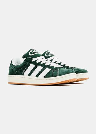 Жіночі кросівки adidas campus 00s dark green / адідас кампус темно зелені / демісезонне жіноче взуття / кроси на весну, літо, осінь10 фото