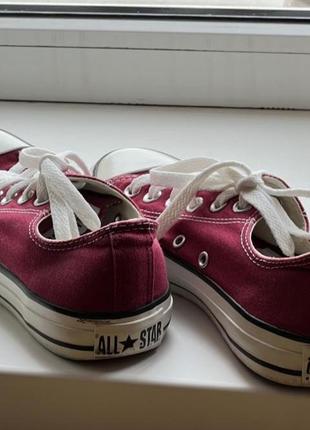 Кеды all star оригинальные converse бордовые2 фото