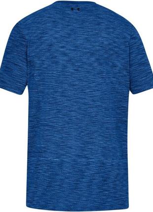 Under armour threadborne heatgear fitted s-m синяя спортивная футболка6 фото