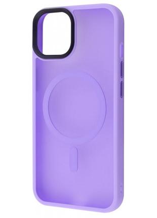 Чохол wave matte insane case with magnetic ring iphone 13 light purple