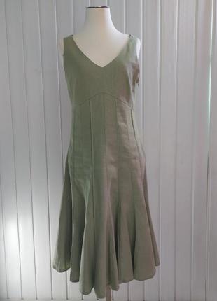 Сарафан льон з віскозою, steilmann, 42-44 плісировка