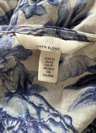 Костюм (топ + шорти) з квітковим принтом h&m linen blend4 фото