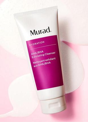 Murad hydration aha/bha exfoliating cleanser 200 мл средство для очищения кожи с кислотами7 фото