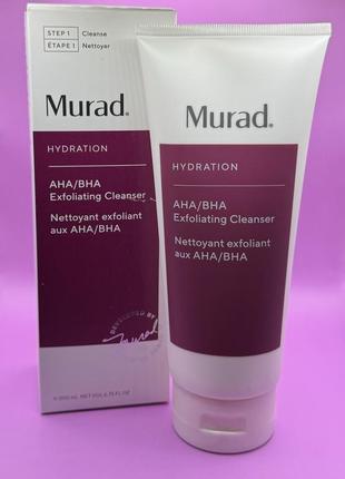 Murad hydration aha/bha exfoliating cleanser 200 мл средство для очищения кожи с кислотами1 фото