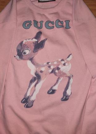 Рожевий світшот gucci bambi3 фото