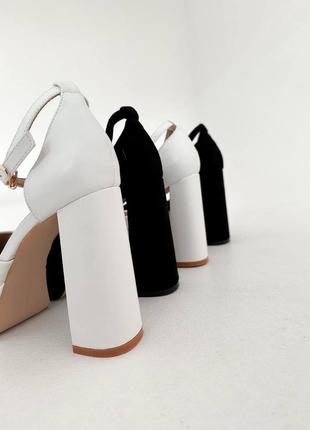 Туфли женские на платформе на каблуках с ремешком4 фото