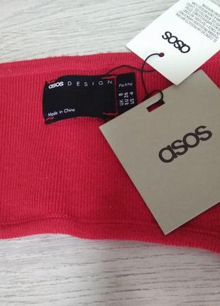 Довге трикотажне червоне плаття asos petite8 фото