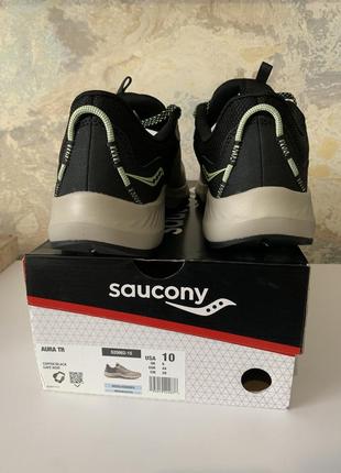 Мужские кроссовки для бега трейловые trail saucony aura tr 20862-15s 44 (10us) 28 см coffee/black4 фото