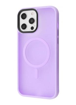 Чохол wave matte insane case with magsafe iphone 12 pro max light purple