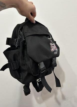 Милый мини рюкзак в корейском японском стиле для девочек школьный для школы в детский садик сад модный стильный аниме тянка брелок подвеска брелки4 фото