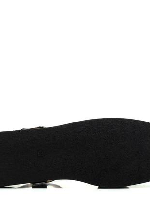 Босоножки кожаные черные на плоcкий подошве 1352лz-а6 фото