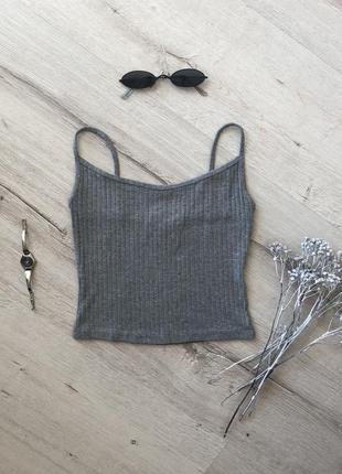 Отличная базовая маечка на бретелях в рубчик топ от бренда taily weijl s