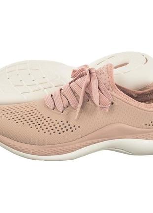 Крокс кросівки лайтрайд пейсер 360 рожеві crocs literide 360 pacer pink clay/white5 фото